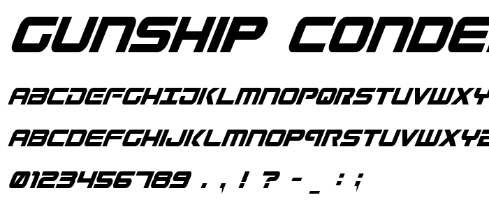 Gunship Condensed Ital font